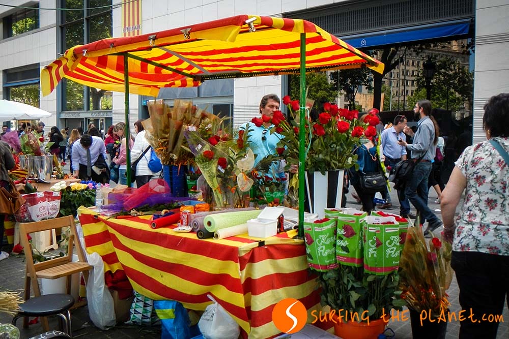 Flower stand Sant Jordi