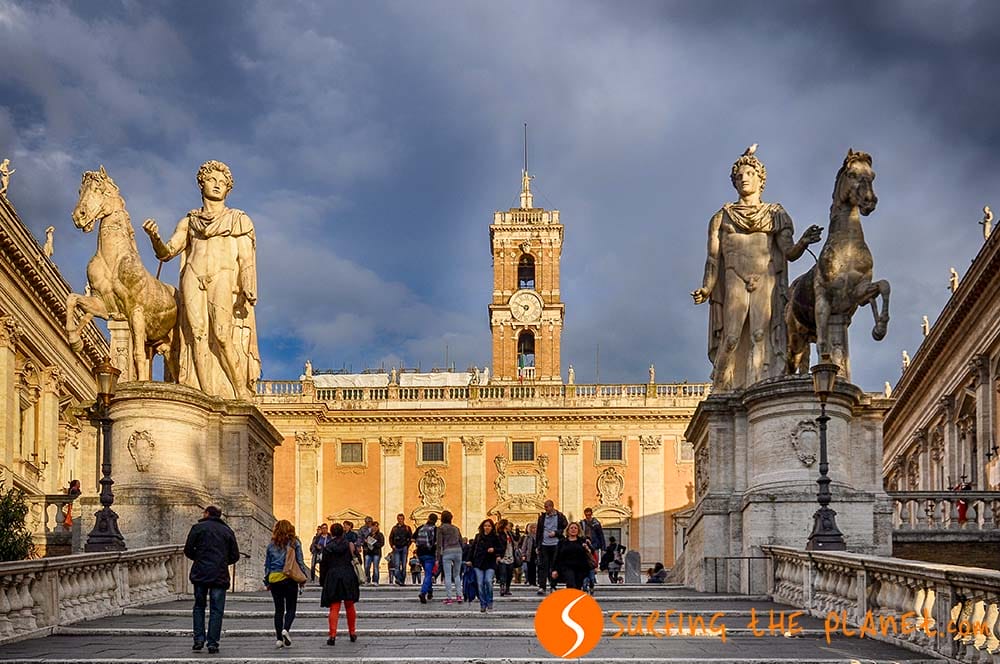Sunset in Piazza Campidoglio Rome, Italy Sunset in Piazza Campidoglio Rome, Italy