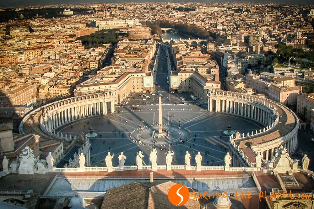 view of San Pietro Square, Rome, Italy view of San Pietro Square, Rome, Italy