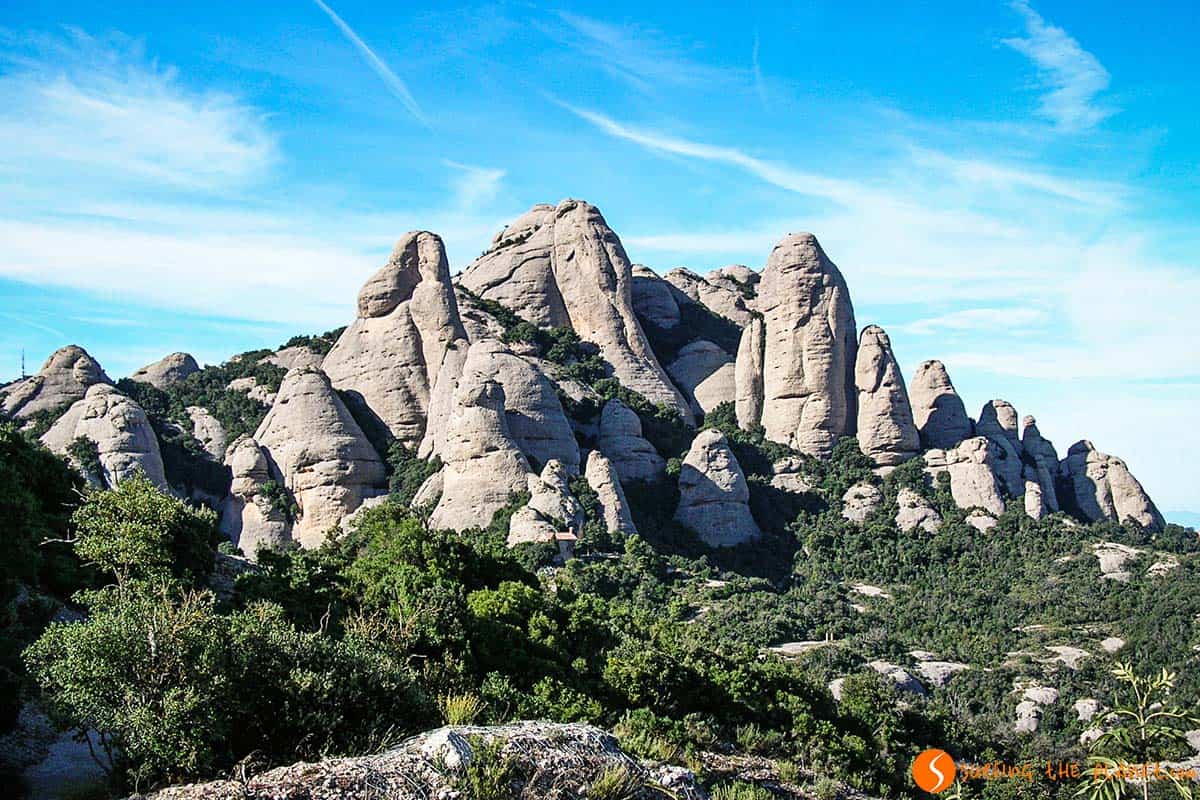 Peculiar shapes of the mountains of Montserrat Barcelona