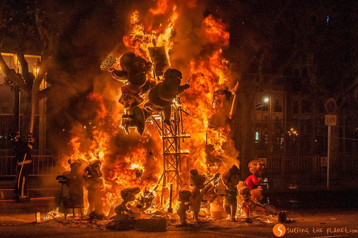 Burning Children's Fallas Valencia