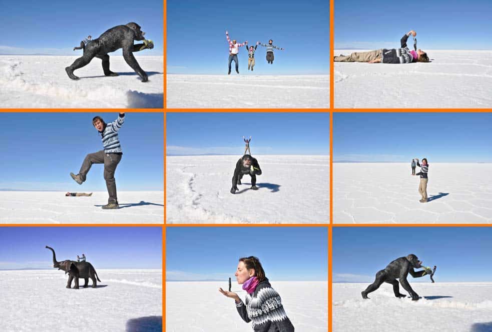 Fotos surrealistas, Salar de Uyuni, Bolivia Fotos surrealistas, Salar de Uyuni, Bolivia