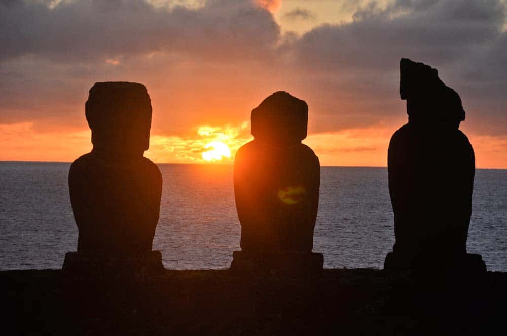 Sunset in Tahai tramonto a tahai isola di pasqua