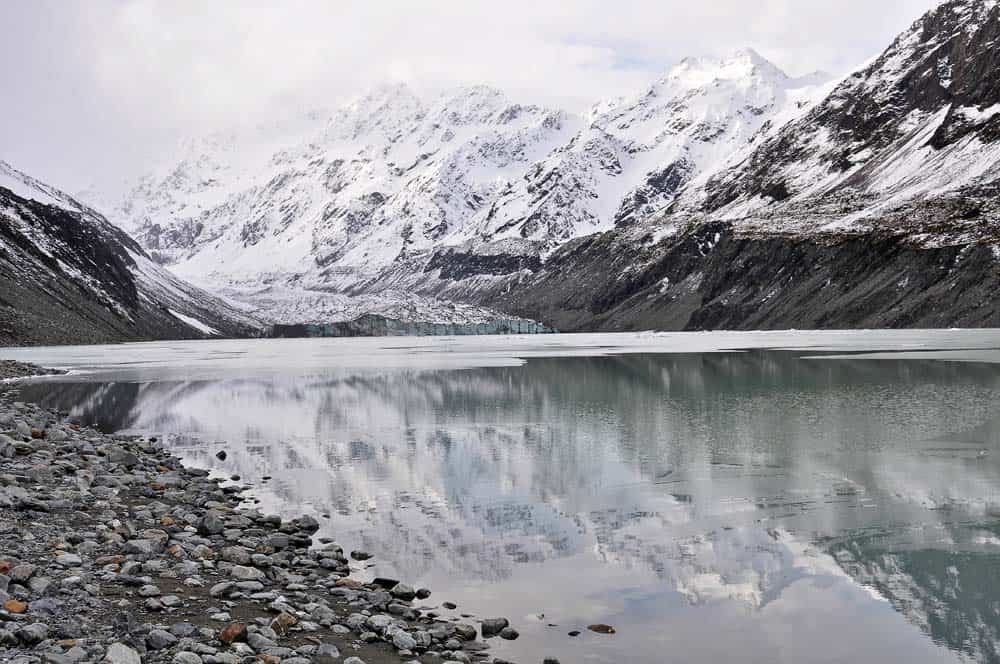 Lake Hooker innevato | Viaggio in Nuova Zelanda Lake Hooker innevato | Viaggio in Nuova Zelanda