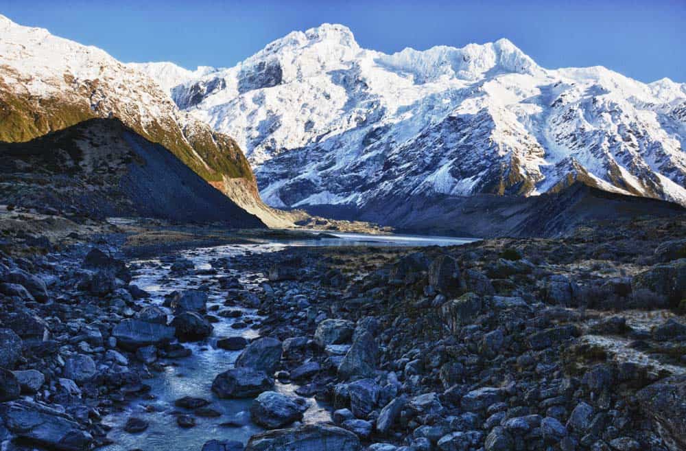 Paesaggio montagne innevate | Viaggio in Nuova Zelanda Paesaggio montagne innevate | Viaggio in Nuova Zelanda