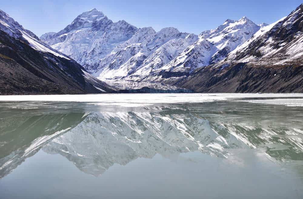 Mount Cook ed il lago | Viaggio in Nuova Zelanda Mount Cook ed il lago | Viaggio in Nuova Zelanda