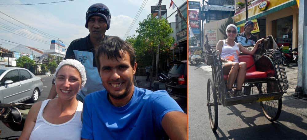 Becak mezzo di trasporto locale | Viaggio Indonesia