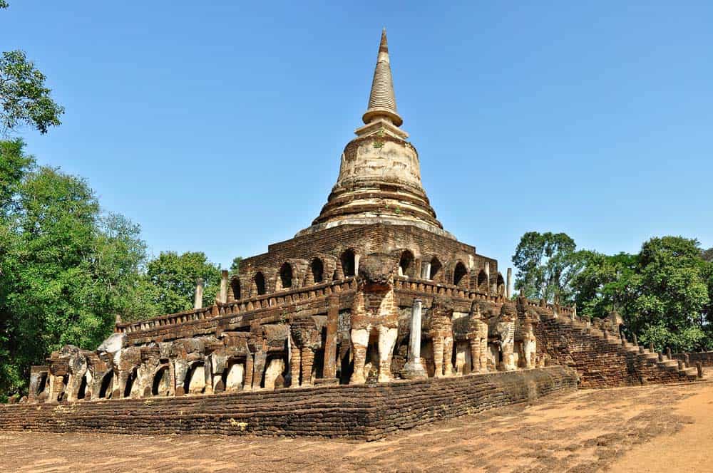 Temple with elephants
