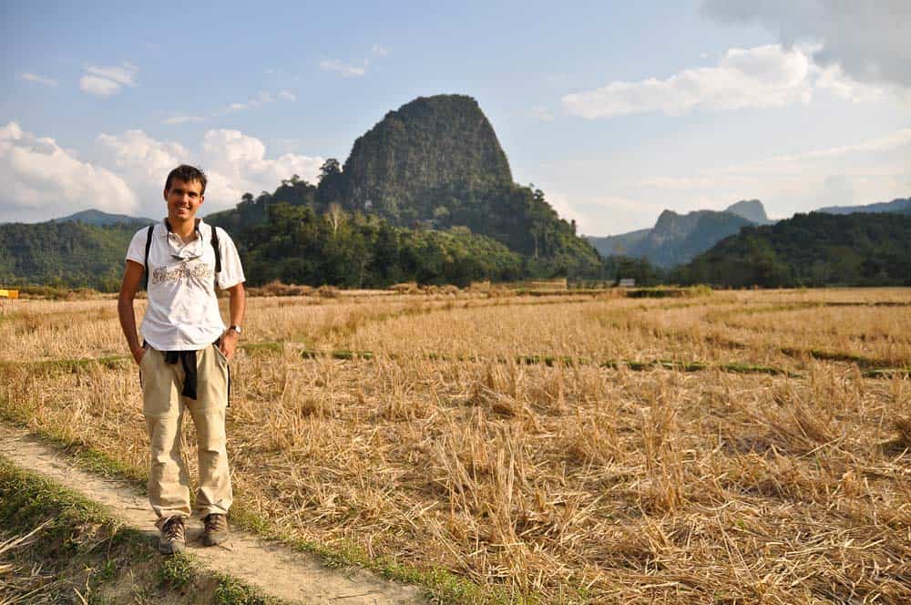 Campi di riso a Muang Ngoi in Laos Campi di riso a Muang Ngoi in Laos
