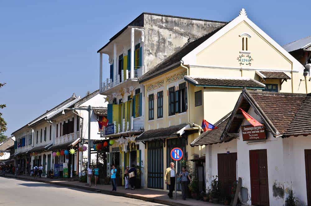 Strade di Luang Prabang in Laos Strade di Luang Prabang in Laos
