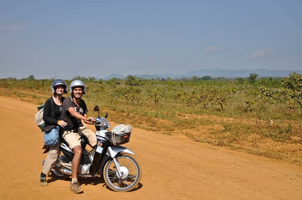 Driving in the coffee plantations