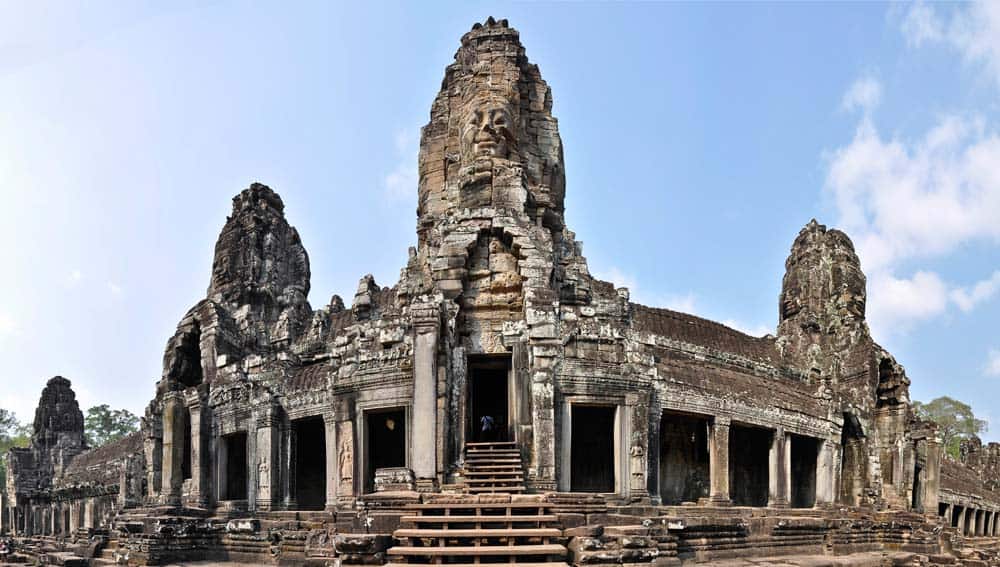 Panorama de Templo Bayón, Angkor Wat, Camboya Panorama de Templo Bayón, Angkor Wat, Camboya