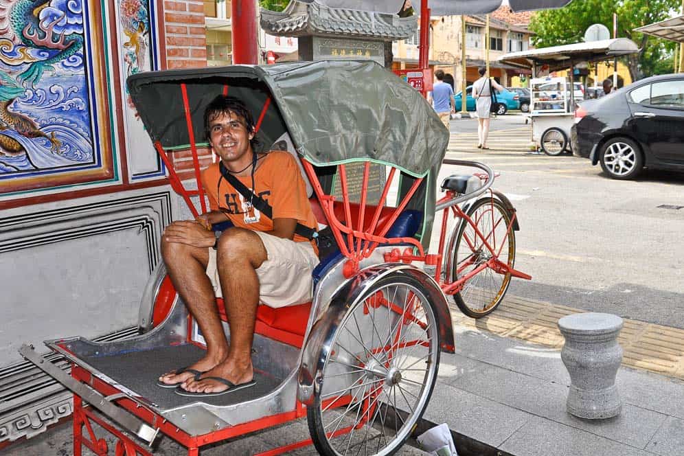 Rickshaw en George Town, Penang, Malasia Rickshaw en George Town, Penang, Malasia