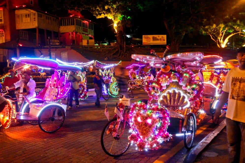 Rickshaw Rickshaw decorado en Melacca
