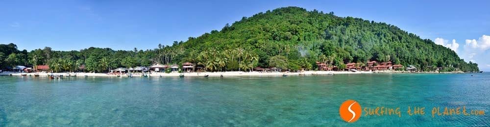 Panorámico de Coral Bay, Islas de Perhentian, Malasia
