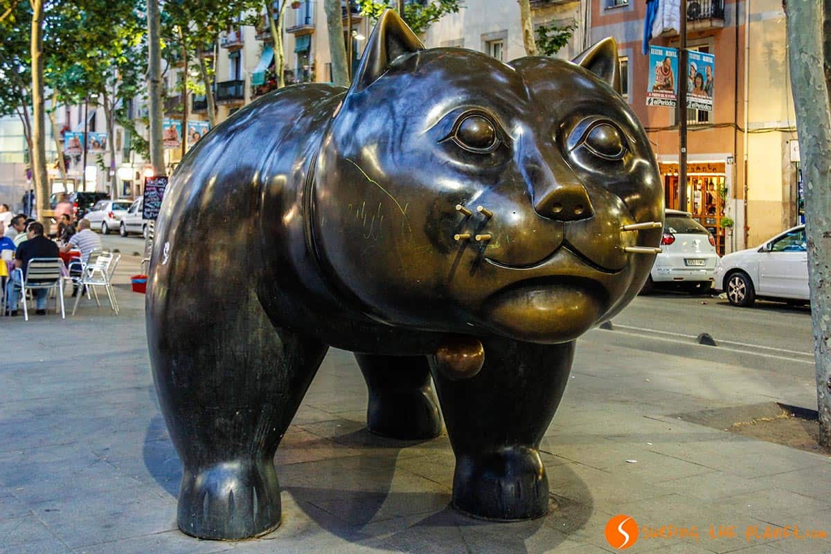 Gato de Botero, Rambla del Raval, Barcelona | Que visitar en Barcelona en 4 días Gato de Botero, Rambla del Raval, Barcelona | Que visitar en Barcelona en 4 días