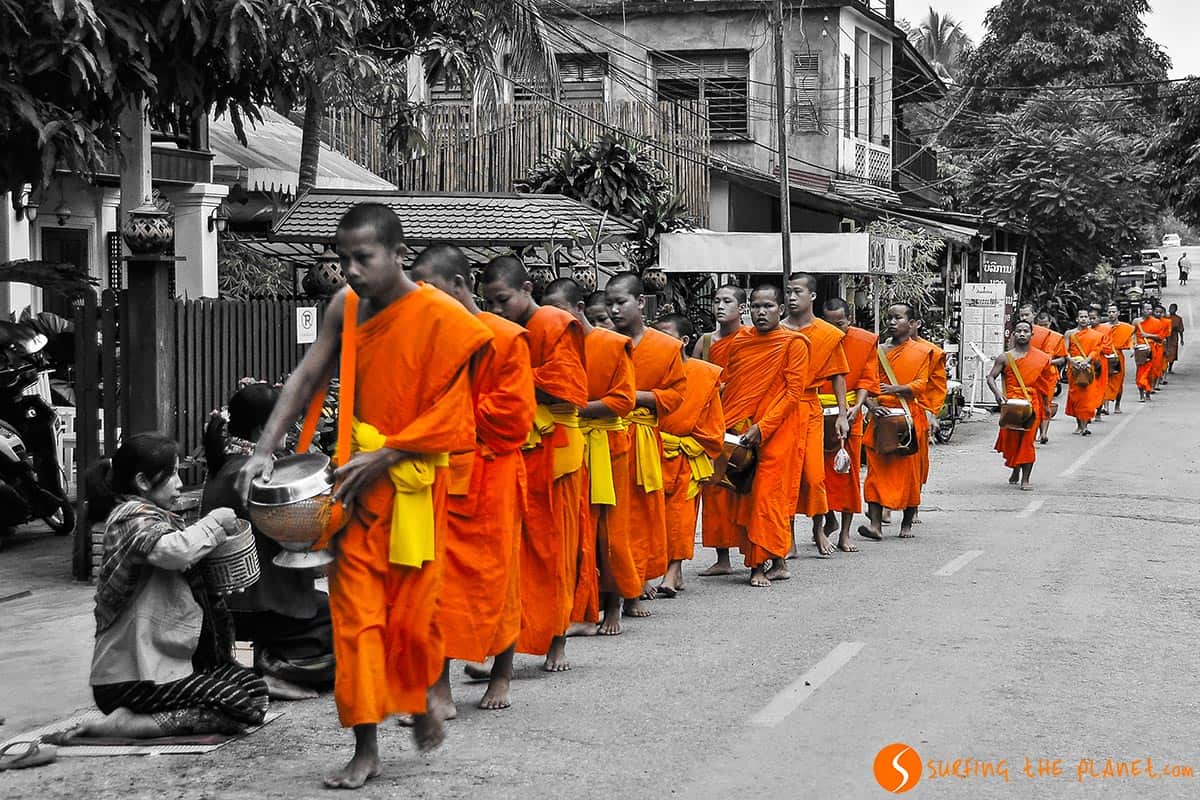 Procesion Matinal, Luang Prabang, Laos Procesion Matinal, Luang Prabang, Laos