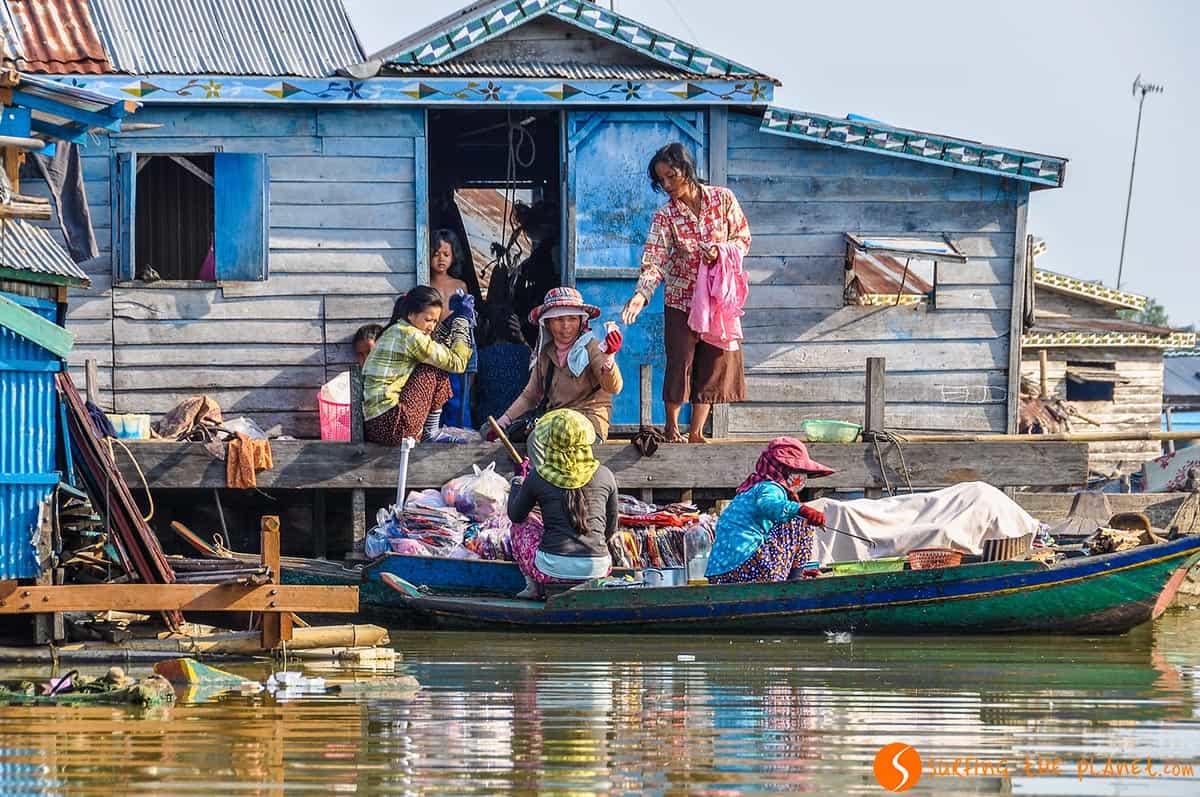 Pueblo flotante, Kompong Luong, Camboya Pueblo flotante, Kompong Luong, Camboya