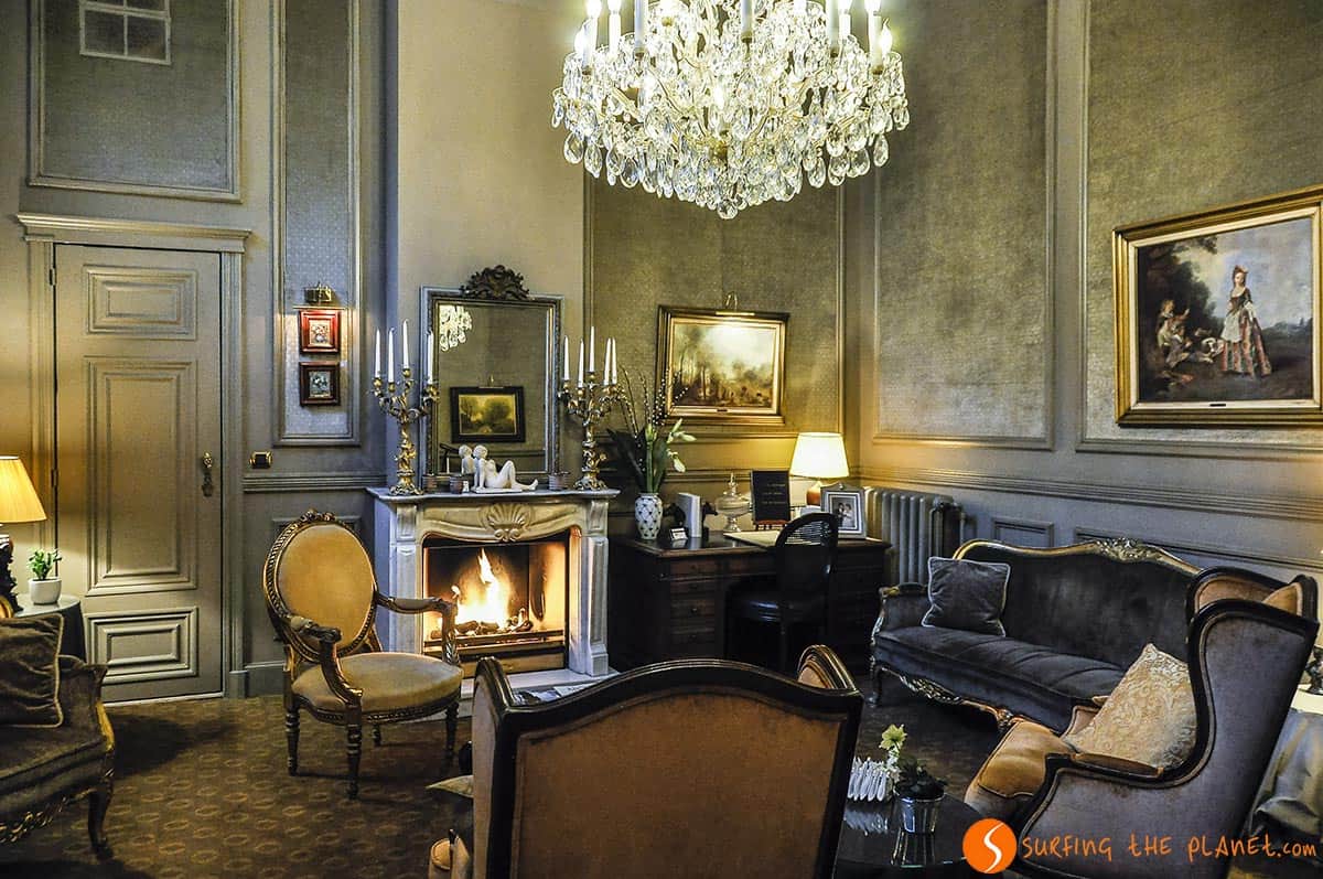 living room, hotel Heritage, Bruges
