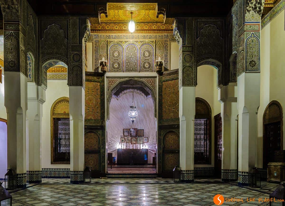 Where to sleep in Fes | Patio at night, Dar Seffarine, Fes Where to sleep in Fes | Patio at night, Dar Seffarine, Fes