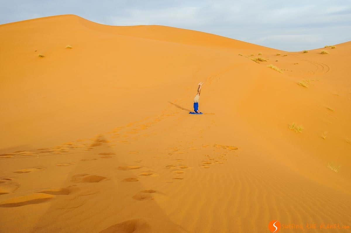 Headstand, Merzouga Desert, Morocco Headstand, Merzouga Desert, Morocco