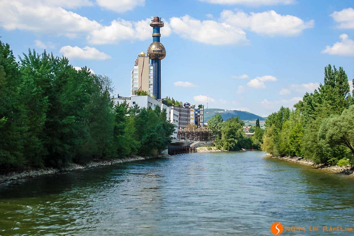 Giro in barca sul Danubio, Vienna, Austria