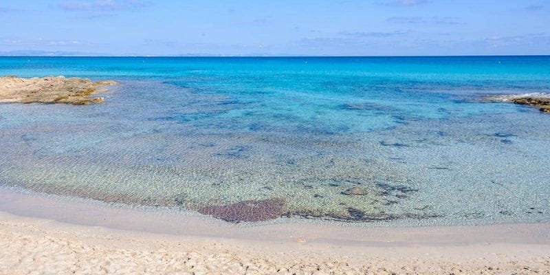 Playa Ses Platgetes, Formentera, España