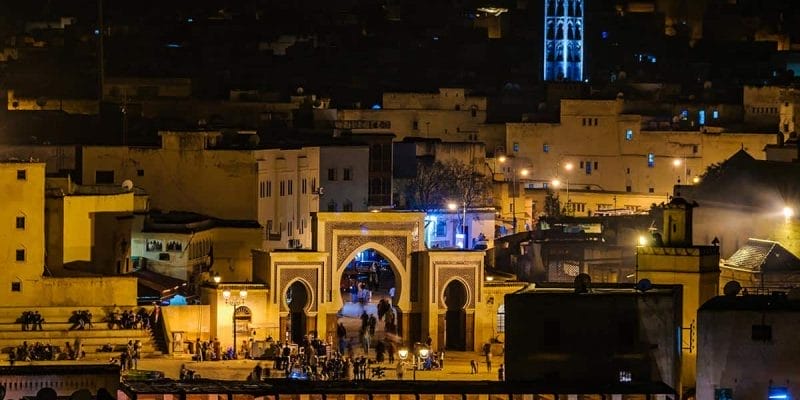 Que ver en Fez | Vista nocturna, Fez, Marruecos