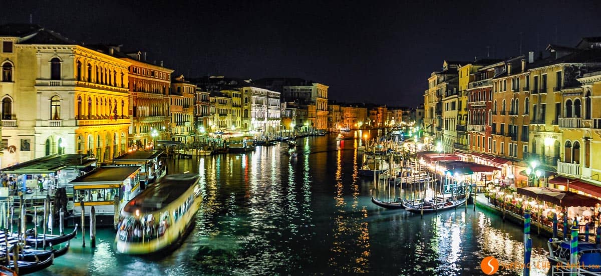 Vista nocturna, Venecia, Italia | 2 días en Venecia