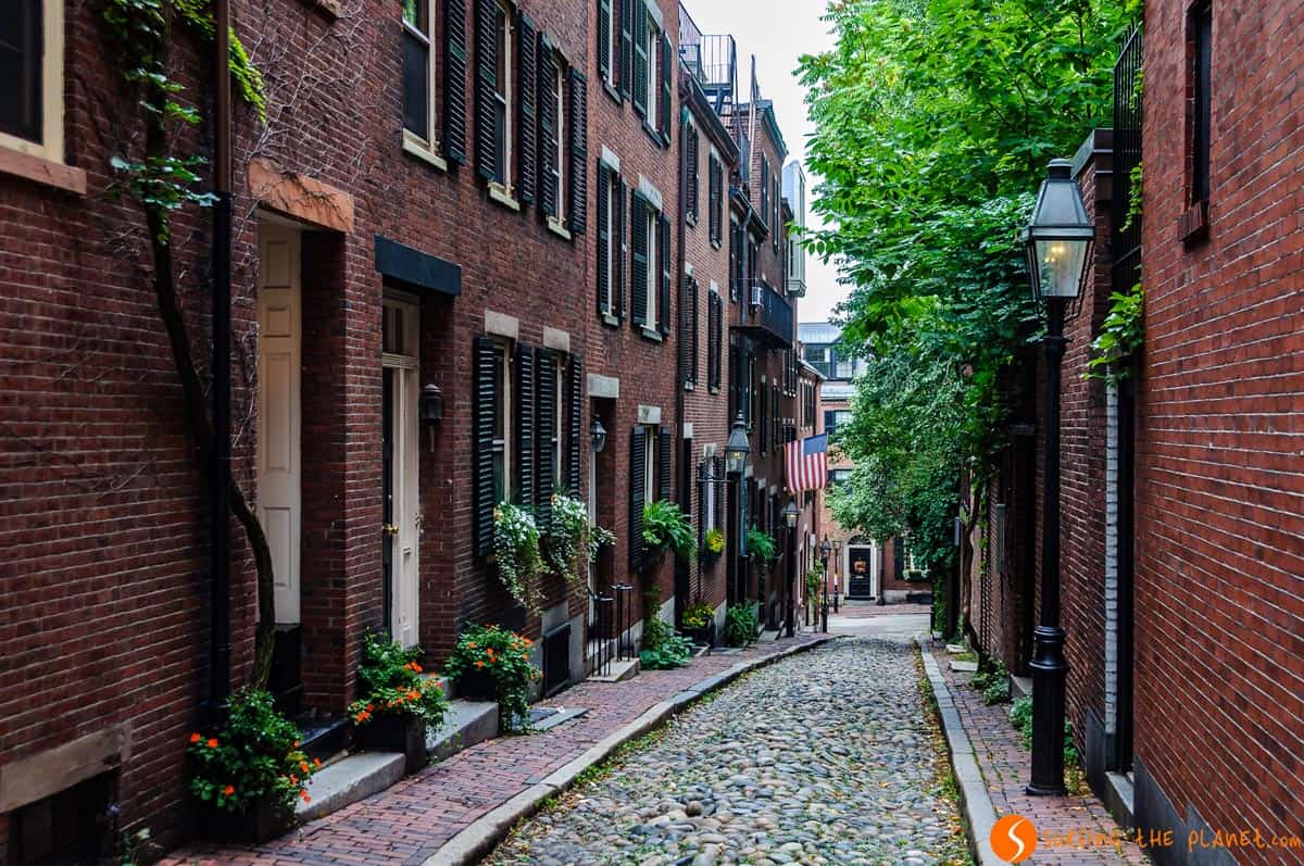 Calle Acorn en Beacon Hill, Boston, Estados Unidos | Que visitar en Boston