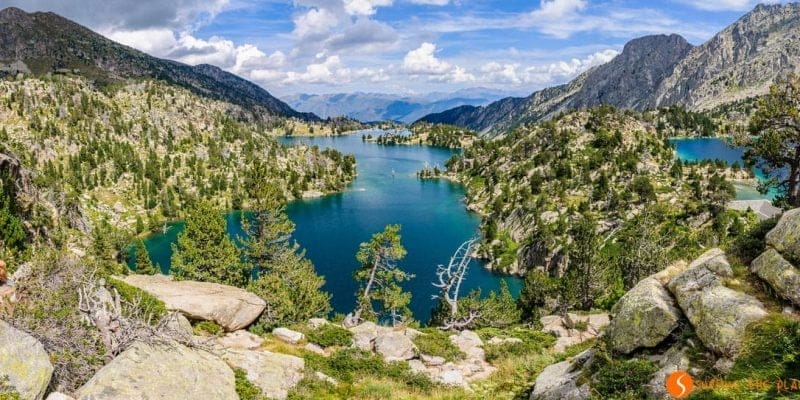 Vista de Refugio JM Blanc, Parque Nacional de Aigüestortes, Cataluña