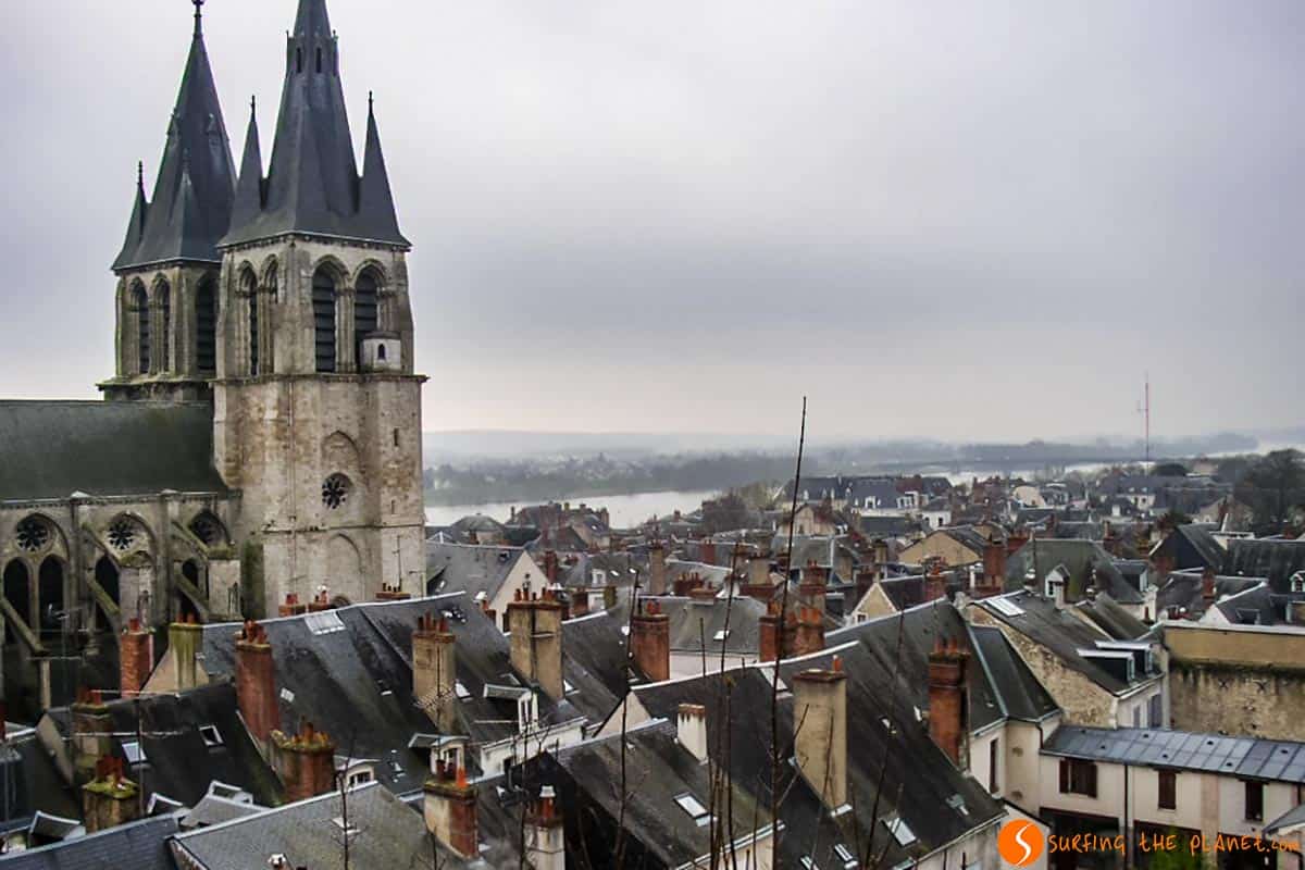 Vista ciudad, Castillo Blois, Francia