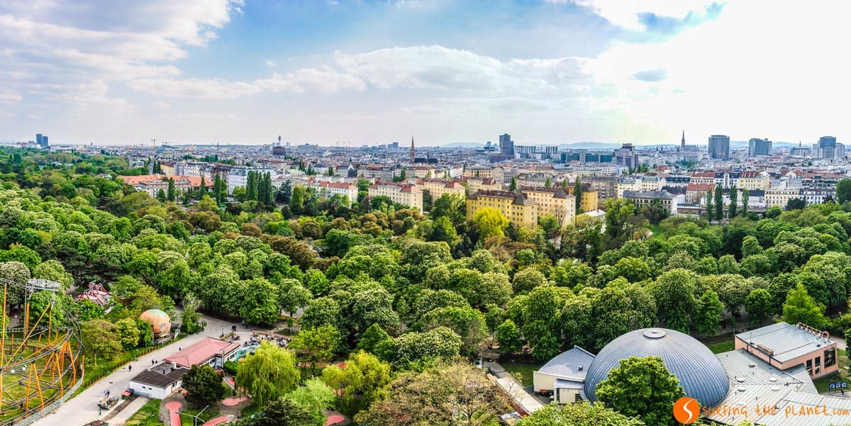 Vista de la Ciudad desde la Noria, Parque del Prater, Viena | Viajar a Viena o Budapest o Praga Vista de la Ciudad desde la Noria, Parque del Prater, Viena | Viajar a Viena o Budapest o Praga