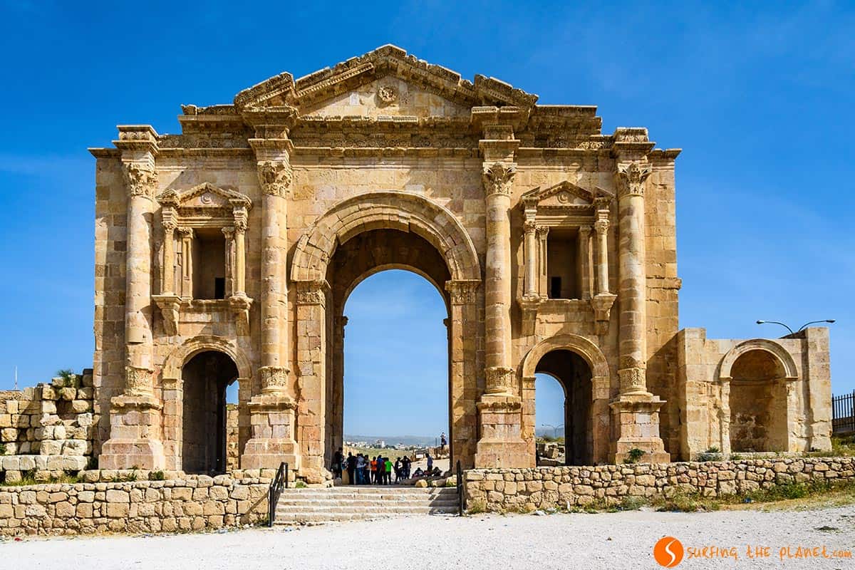 Arco del Emperador Adriano, Jerash, Jordania Arco del Emperador Adriano, Jerash, Jordania