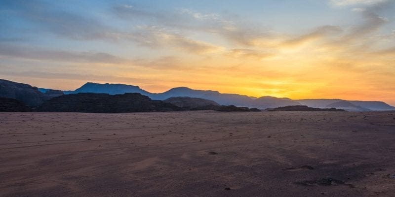 Amanecer, Desierto de Wadi Rum, Jordania