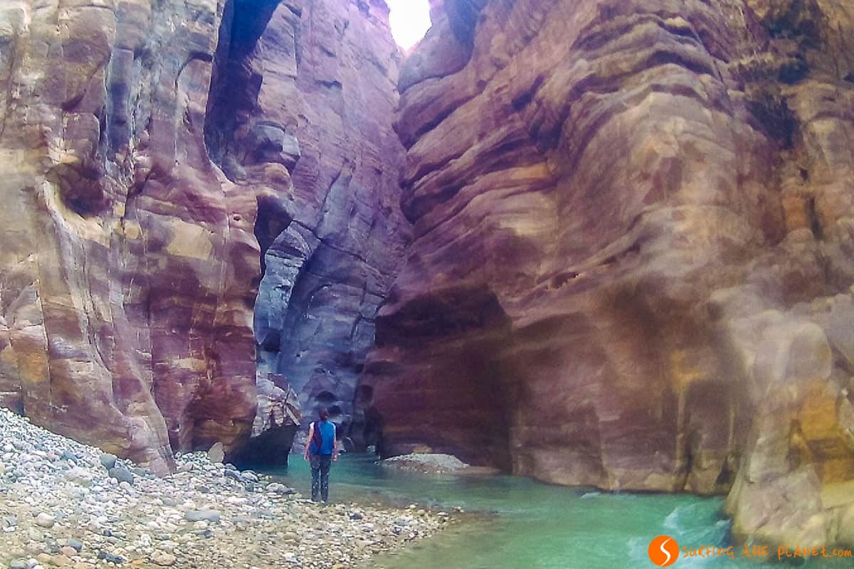 Cañón, Wadi Mujib, Jordania Cañón, Wadi Mujib, Jordania