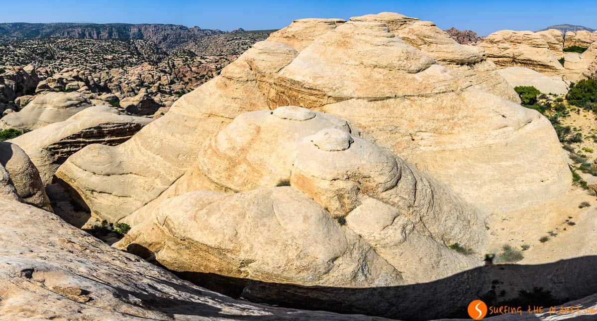 Formaciones de rocas, Reserva de la Biosfera de Dana, Jordania Formaciones de rocas, Reserva de la Biosfera de Dana, Jordania