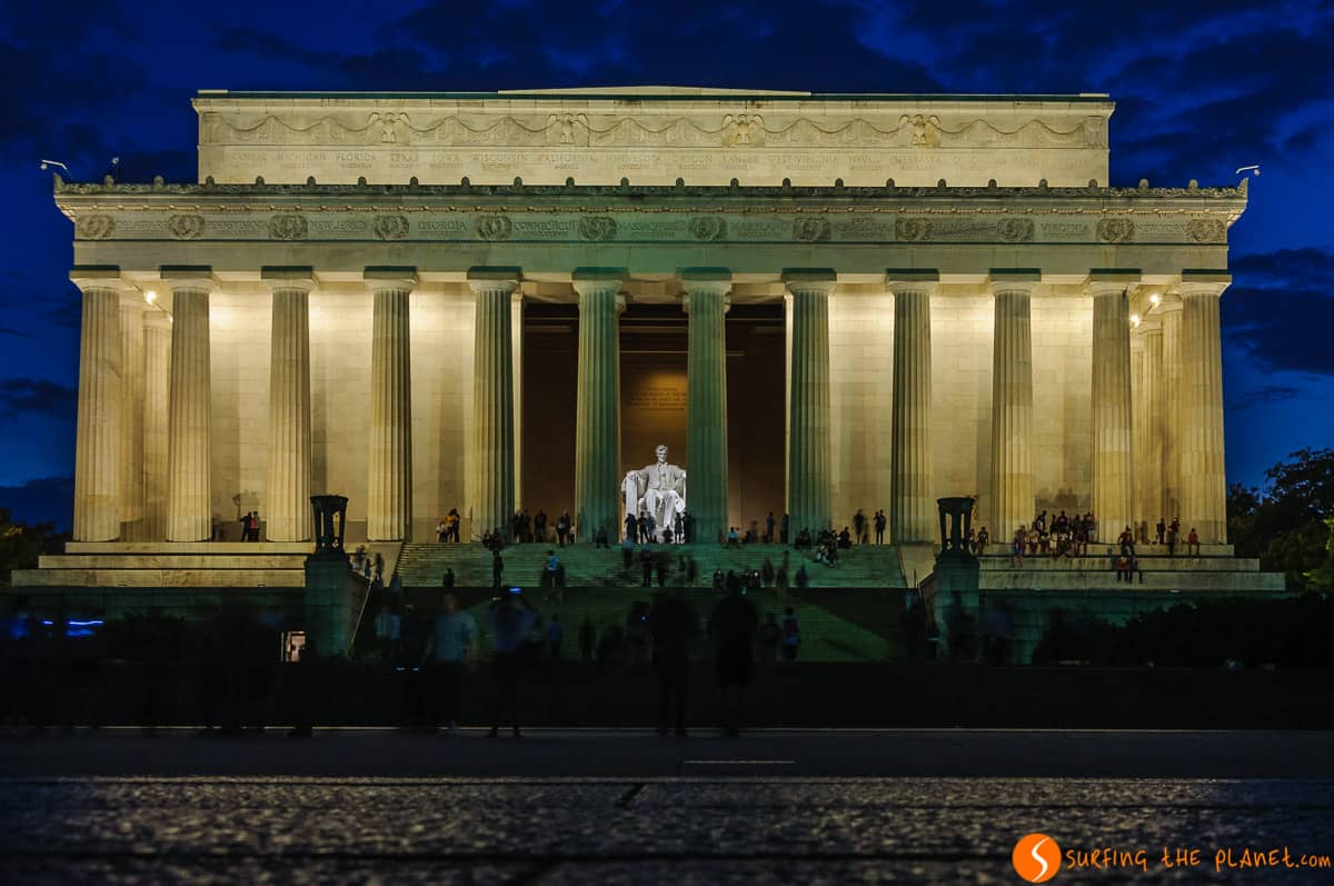Iluminación del Memorial a Abraham Lincoln, Washington DC, Estados Unidos | Qué hacer en Washington en 1 día Iluminación del Memorial a Abraham Lincoln, Washington DC, Estados Unidos | Qué hacer en Washington en 1 día