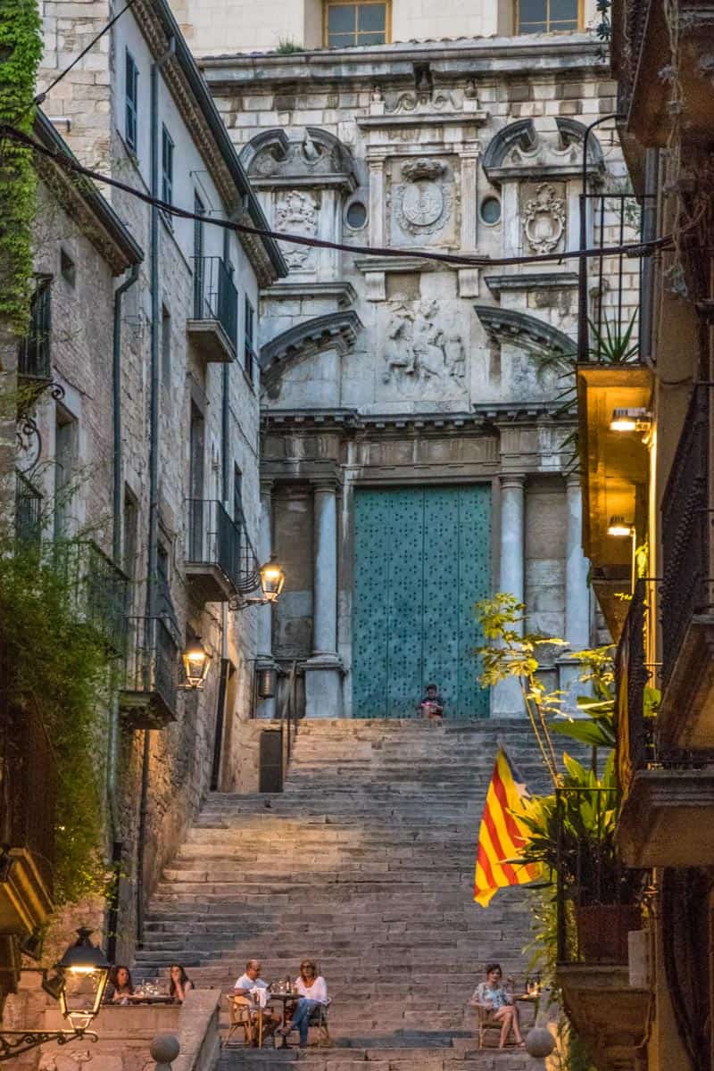 Pujada Sant Domenec, Girona, Catalogna, Spagna Pujada Sant Domenec, Girona, Catalogna, Spagna