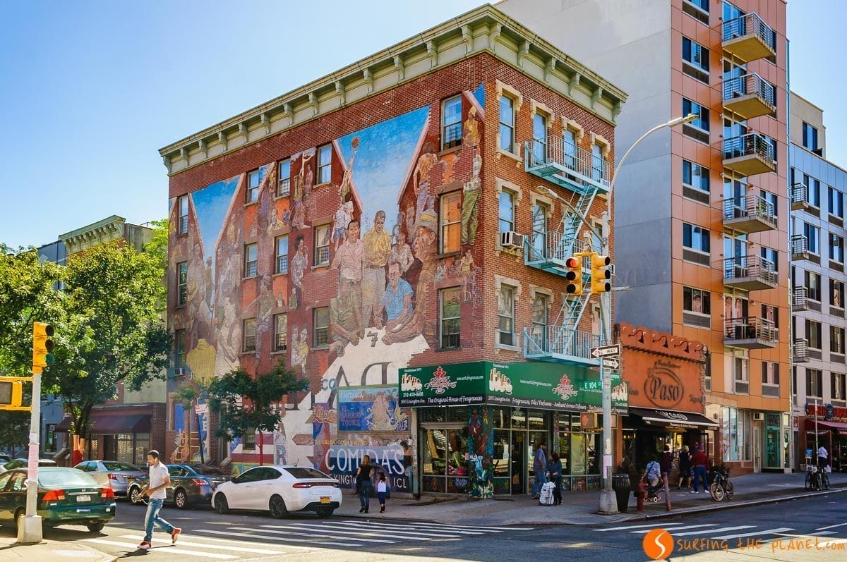 Graffiti de Espíritu de East Harlem, Manhattan, Nueva York, Estados Unidos