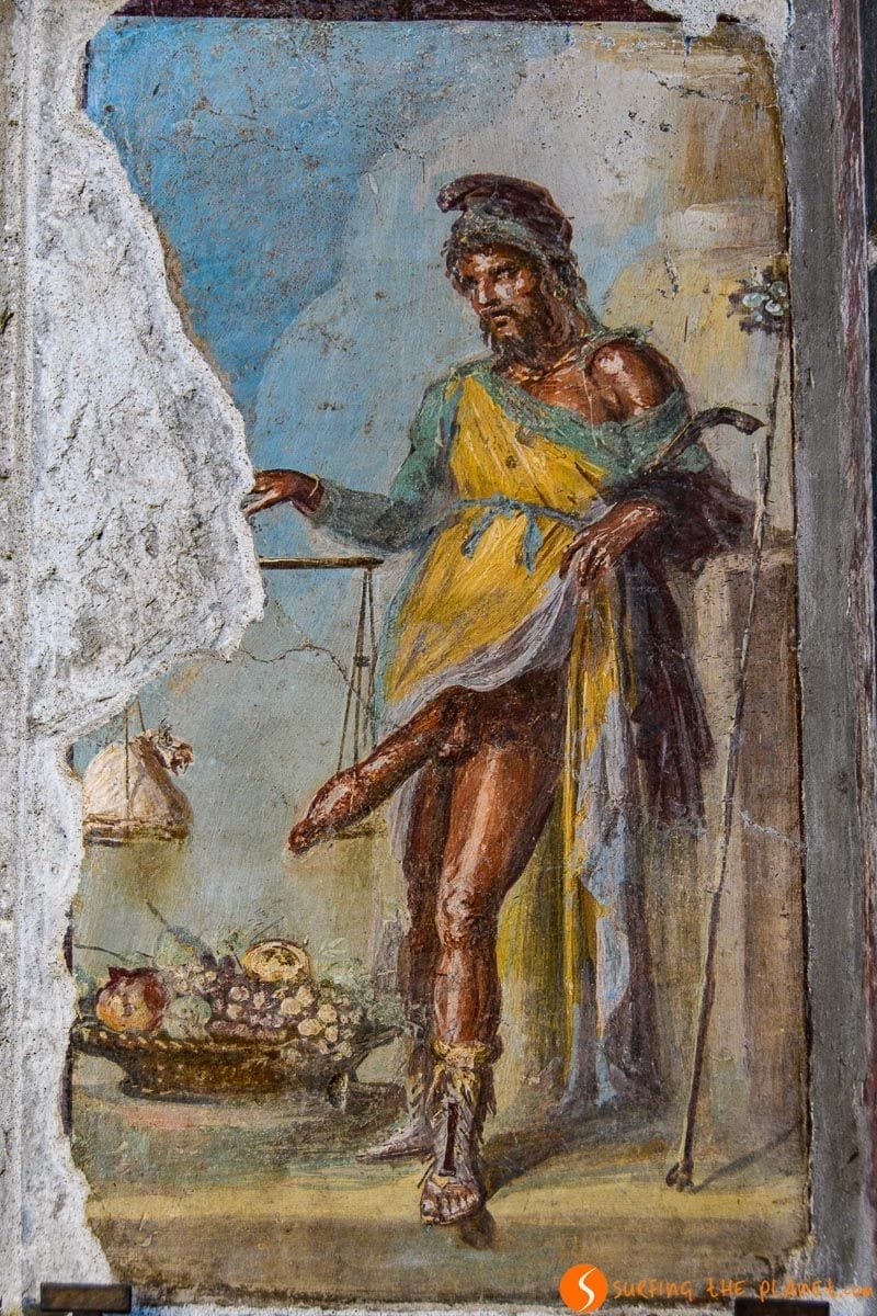 Fresco en la Casa de los Vettii, Pompeya, Italia Fresco en la Casa de los Vettii, Pompeya, Italia