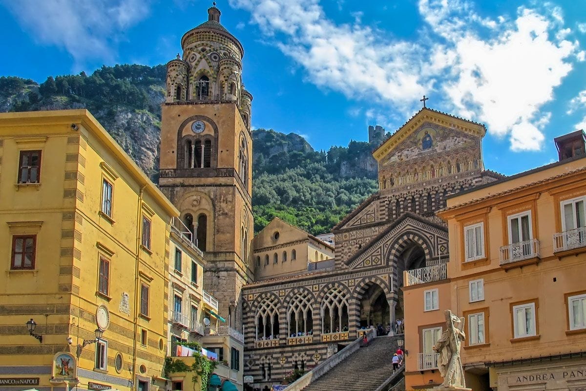 Cathedral in Amalfi, Excursion from Naples, Italy Cathedral in Amalfi, Excursion from Naples, Italy