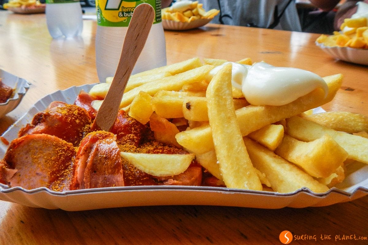 Currywurst, Berlín, Alemania Currywurst, Berlín, Alemania