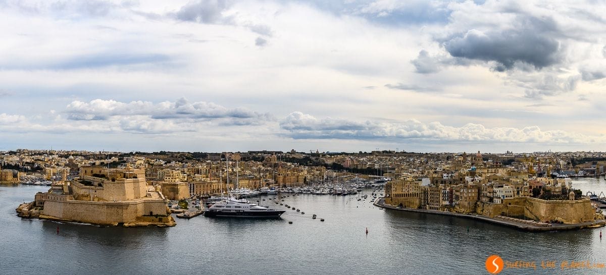 Vistas desde Upper Barrakka Gardens, La Valeta, Malta | Que visitar en Malta Vistas desde Upper Barrakka Gardens, La Valeta, Malta | Que visitar en Malta