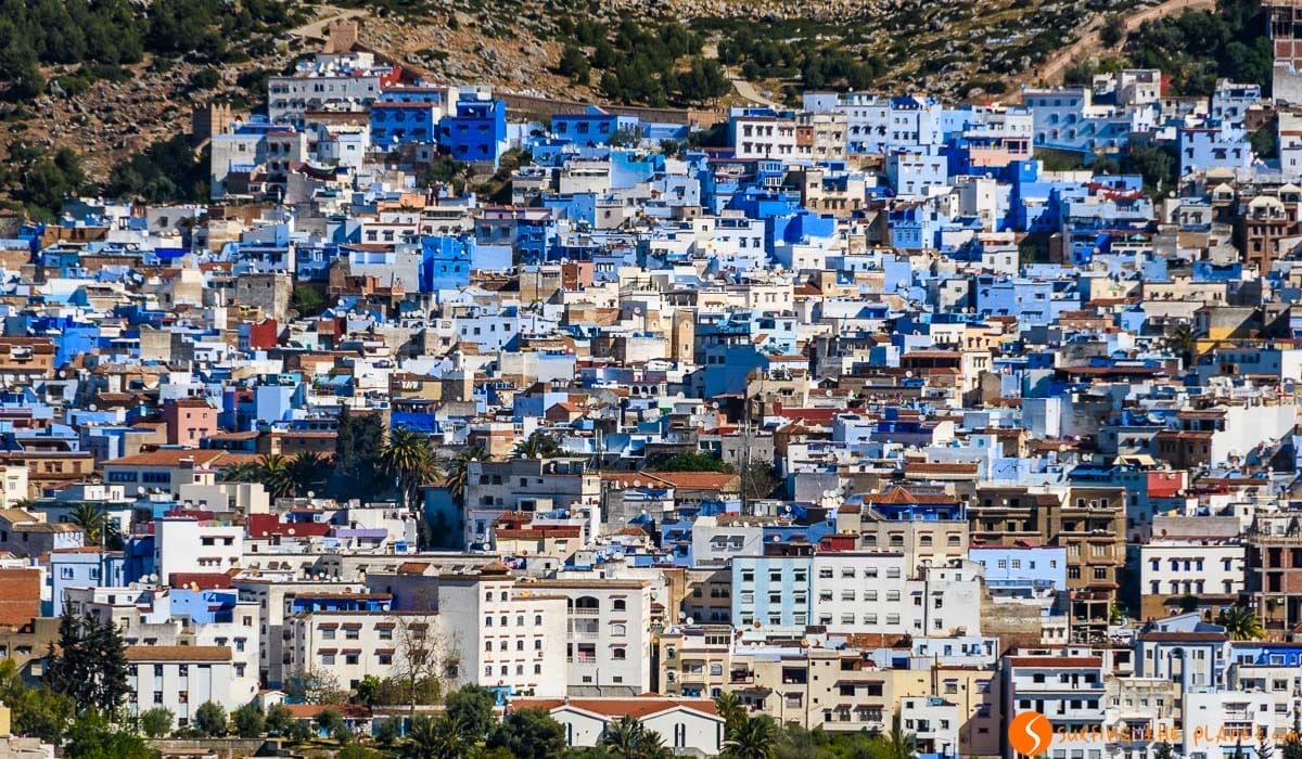Vistas panorámicas, Chefchaouen, Marruecos Vistas panorámicas, Chefchaouen, Marruecos