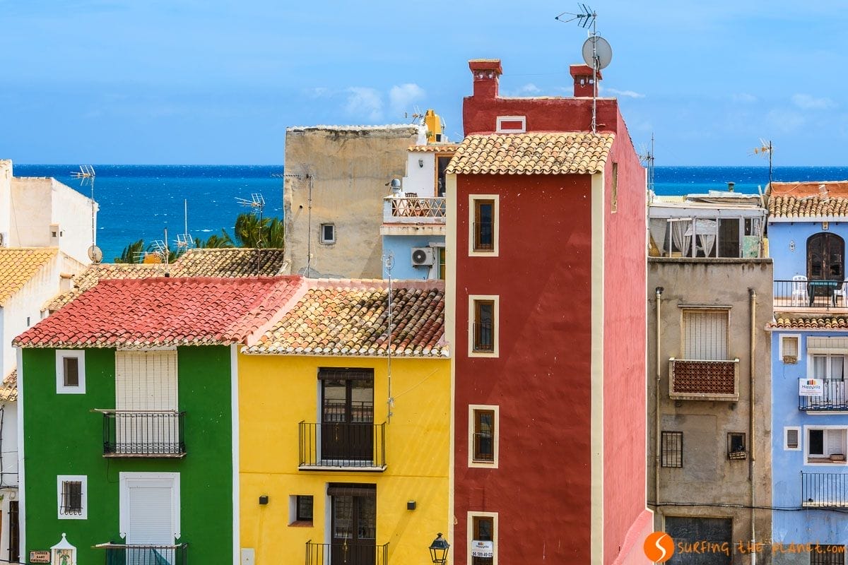 Casas de color, Villajoyosa, Alicante, Comunidad Valenciana