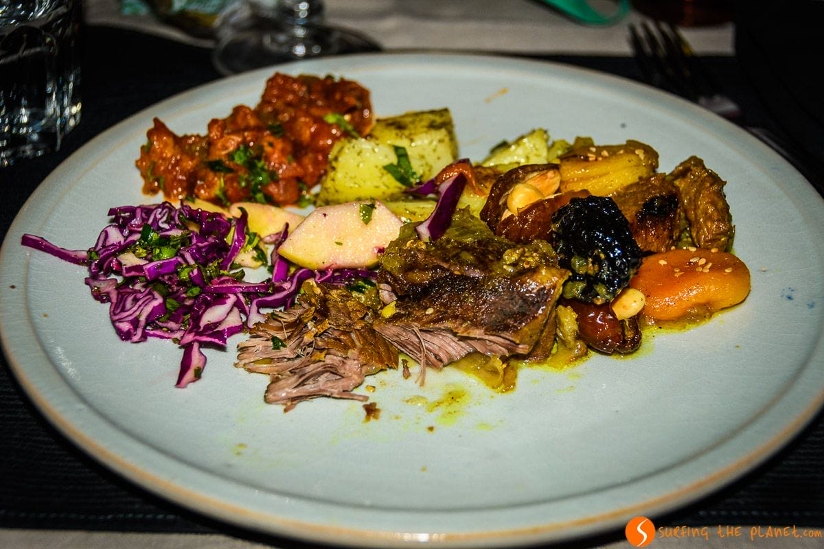 Plato completo, Dar Seffarine, Fez, Marruecos | Dónde dormir y comer en Fez Plato completo, Dar Seffarine, Fez, Marruecos | Dónde dormir y comer en Fez