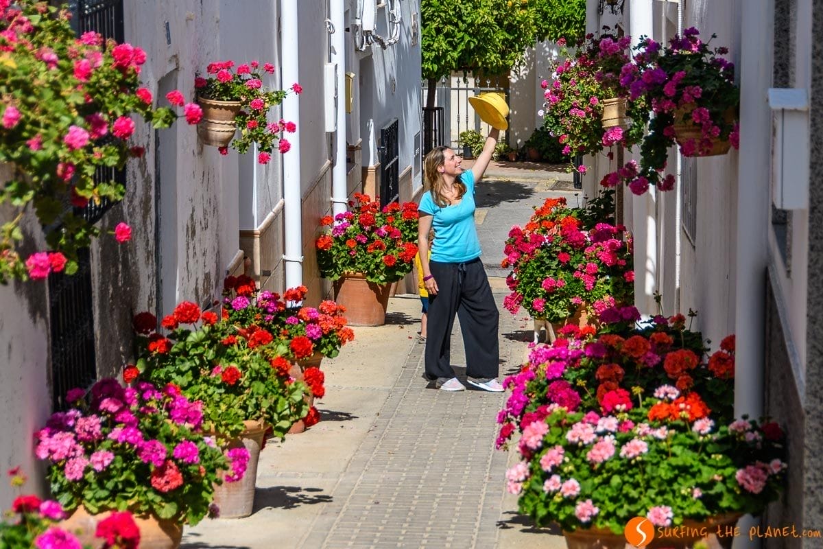 Calles con flores, Lucainena de las Torres, Almería, Andalucía Calles con flores, Lucainena de las Torres, Almería, Andalucía