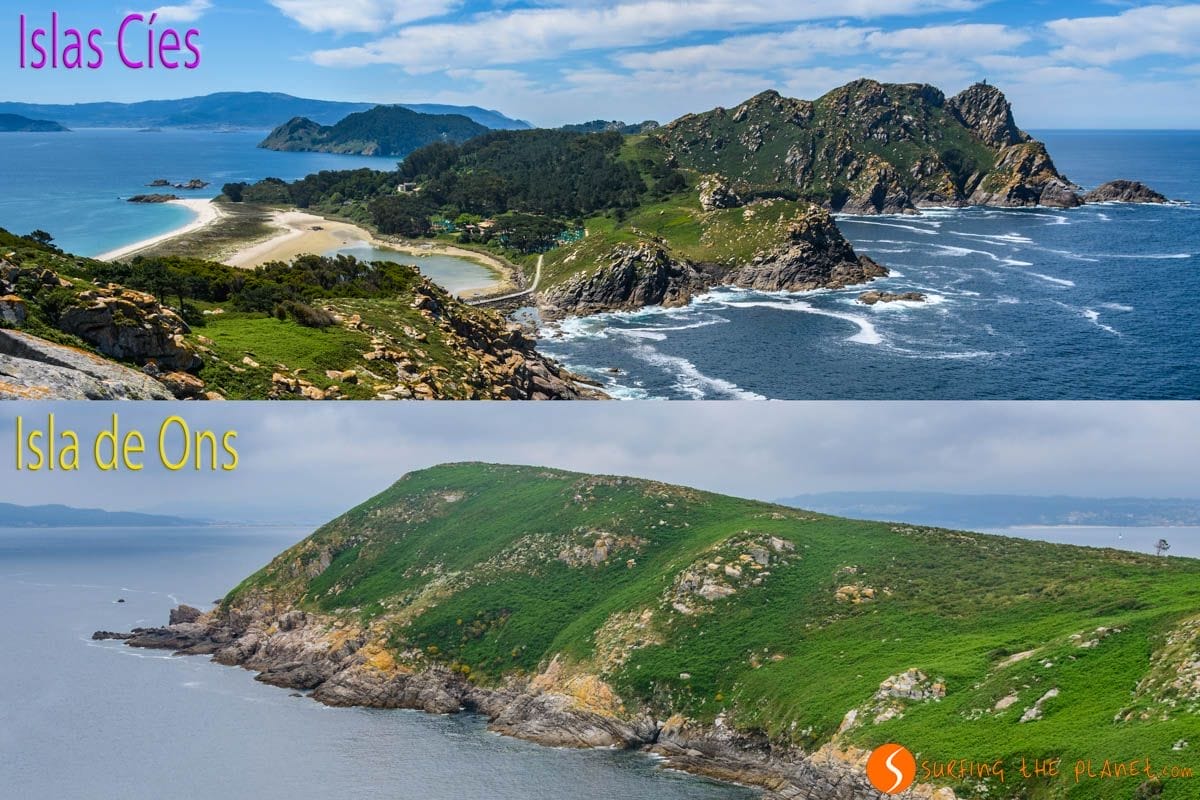 Vistas desde mirador en Isla de Ons y Islas Cíes, Galicia | Visitar las Islas Cíes o la Isla de Ons Vistas desde mirador en Isla de Ons y Islas Cíes, Galicia | Visitar las Islas Cíes o la Isla de Ons