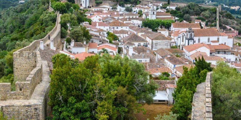 Que ver en Óbidos | Vistas del centro histórico desde la Torre de Óbidos, Portugal